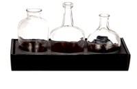 HBX natural living vase en verre transparent lot de 3 décoration fleurs