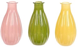 HBX natural living vase verre rose décoration moderne 14cm fleurs