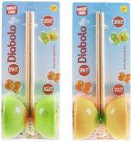 Diabolo spel houten speelgoed 30cm kleurrijk circusspel
