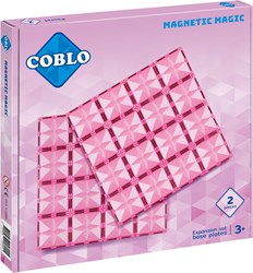 Coblo speelgoed magnetische tegels Pastel basisplaten 2 stuks