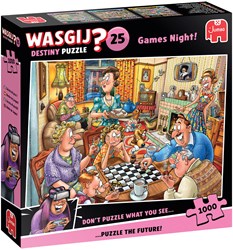 Jumbo puzzel Wasgij Destiny Games Night - 1000 stukjes cartoon