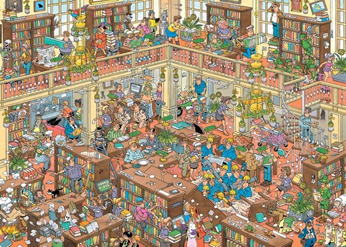 Jumbo legpuzzel Jan van Haasteren XL De Bibliotheek 500 stukjes puzzel-2