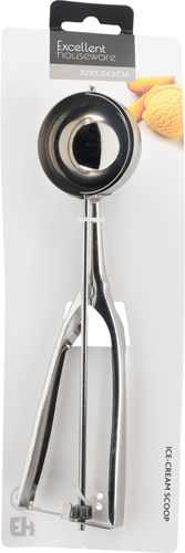 Excellent Houseware ijsboltang zilver RVS 5,5 cm keukenaccessoire
