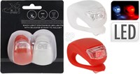 Fietslamp set LED 2 stuks zwart - Veilig fietsen verlichting