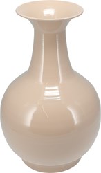 Koopman vase zinc shiny sand 38cm décoration moderne couleur sable