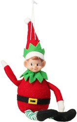 Hangdecoratie Elf on the Shelf kerstversiering 25cm