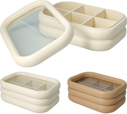 Koopman boîte à thé en bois boîte de rangement 23x15cm pour sachets de thé