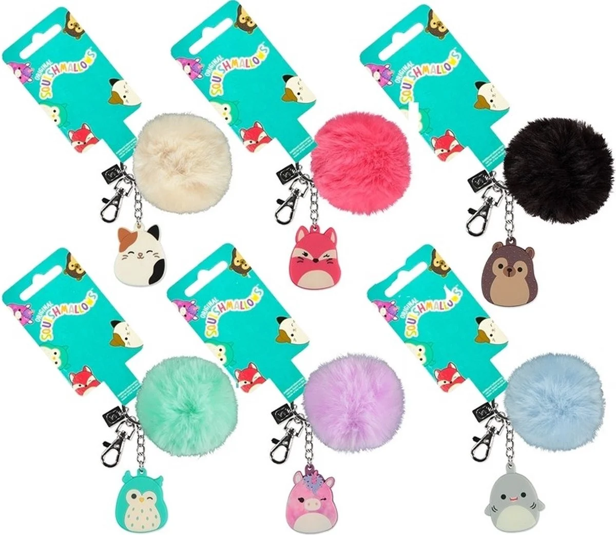 Cilgro Squismallows sleutelhanger speelgoed 6 assorti - schattige hanger
