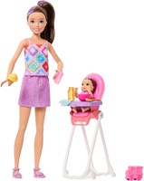 Mattel Barbie pop Skipper Babysitters Inc hoge kinderstoel speelgoed-2