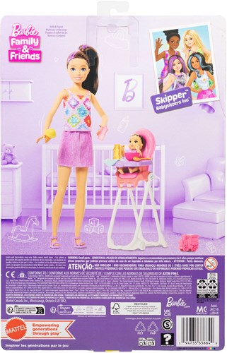 Mattel Barbie pop Skipper Babysitters Inc hoge kinderstoel speelgoed