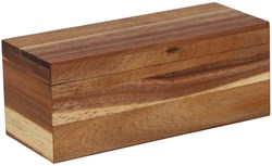 Daily Home theedoos hout 6 vakken bruin met scharnierdeksel