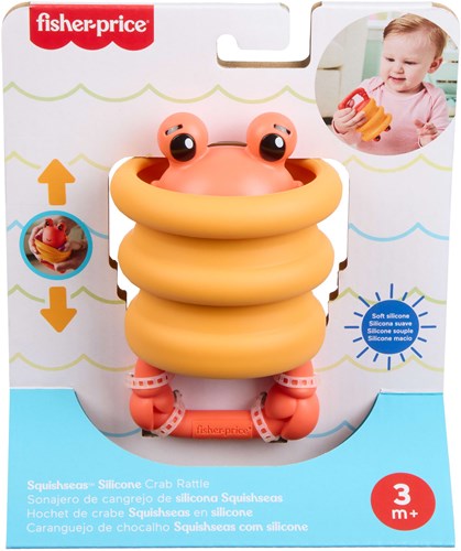 Fisher-Price siliconen rammelaar babyspeelgoed oceaan bijtring sensorisch