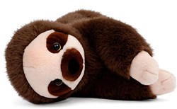 One Love knuffel luiaard Ollie bruin en crème - zachte pluche speelgoed