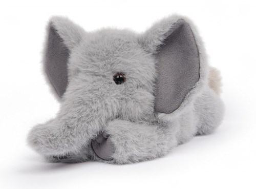 One Love knuffel olifant Tai grijs - zachte pluche speelgoedknuffel