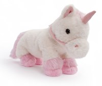 One Love knuffel eenhoorn - zachte pluche speelgoed roze wit-3
