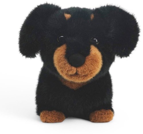 One Love peluche teckel Pumpkin noir brun - chien en peluche doux-3
