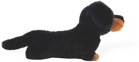 One Love peluche teckel Pumpkin noir brun - chien en peluche doux