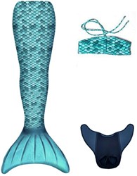 Kuaki queue de sirène jouet set turquoise taille M pour enfants