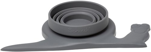 Scrunch regenwatermeter speelgoed slak - grijs - opvouwbaar