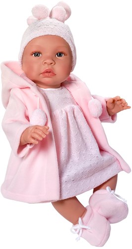 Asi babypop Leonora 36cm - roze duffeljas pop voor kinderen-3