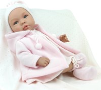 Asi babypop Leonora 36cm - roze duffeljas pop voor kinderen