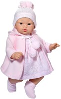 Asi babypop Koke 36cm - roze duffeljas pop speelgoed