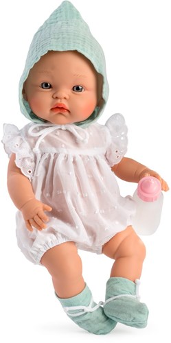 Asi babypop Alex 36cm - pop met wit rompertje - speelgoedpop