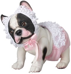 Asi pop Lily Bulldog 32cm babypop - wit en roze kleding speelgoed