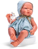 Asi babypop Pablo 43cm - pop met blauw/groen boxpakje speelgoed