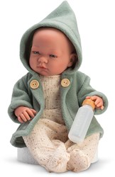 Asi babypop Pablo 43cm - groene Iris kleding poppen speelgoed
