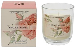 Decoris geurkaars Peony Blush in glas - luxe bloemige sfeerkaars 9cm