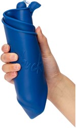 Scrunch speelgoedemmer blauw opvouwbaar duurzaam strandemmer