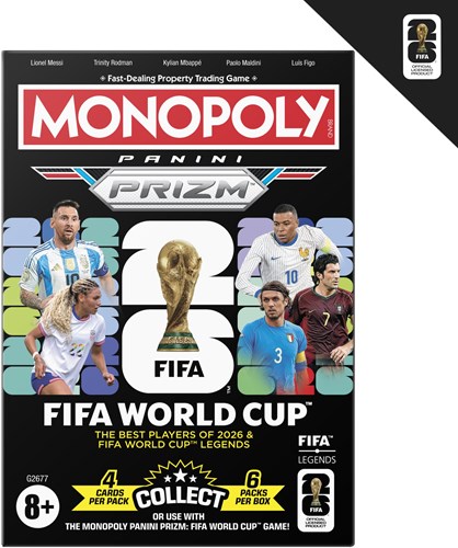 Hasbro boîte booster cartes à échanger FIFA Monopoly Panini Prizm 2026-2