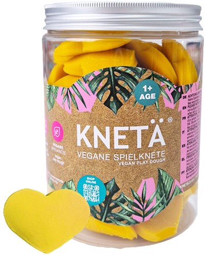 Kneta speelklei hartvormig geel - Creatief speelgoed voor kinderen