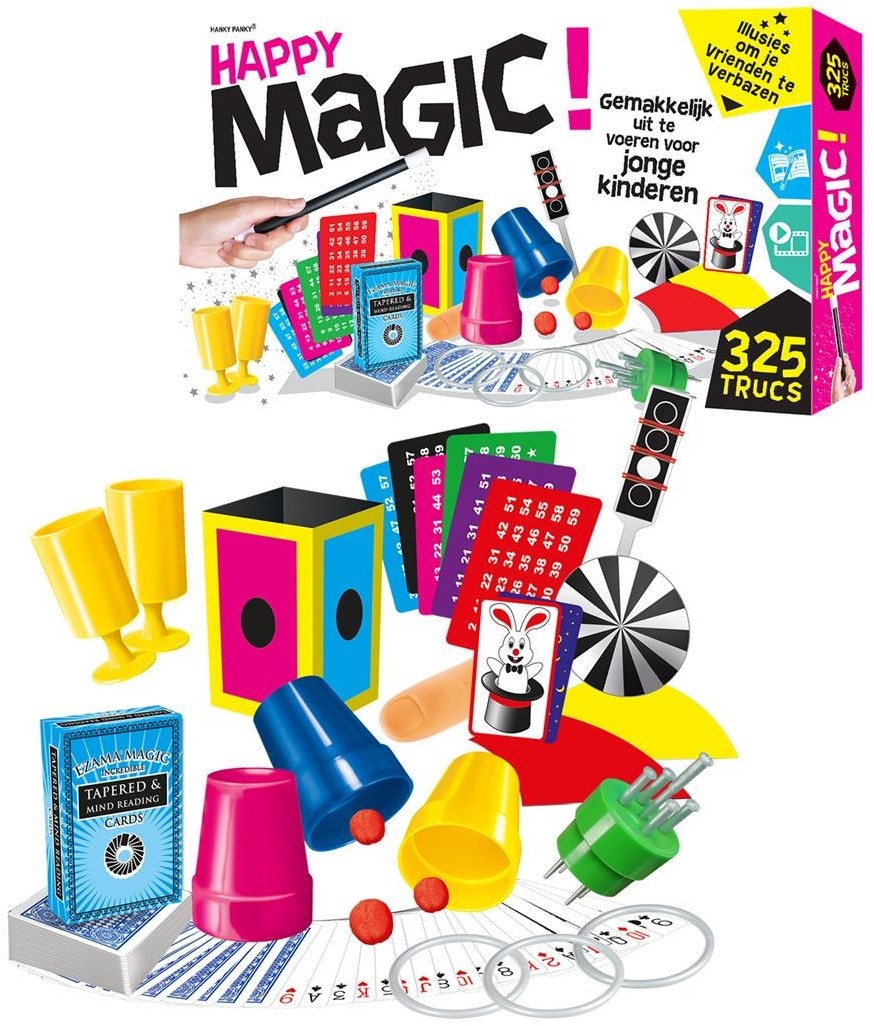 Happy magic - coffret magie 325 tours, jeux de societe