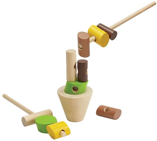 Plan Toys houten boomstammen stapelspel