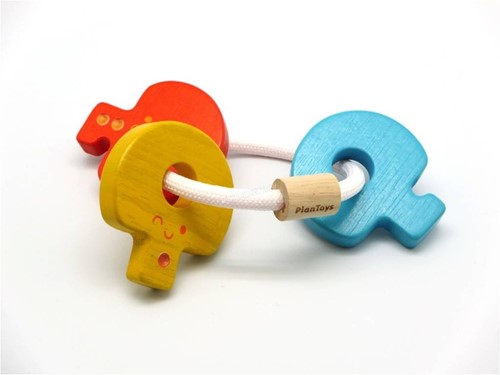 PlanToys Houten Speelgoed Baby sleutel rammelaar