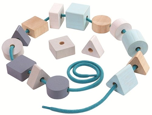 Plan Toys pastel rijgkralen