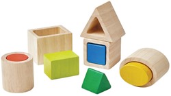 PlanToys Houten Speelgoed Geo matching blokken