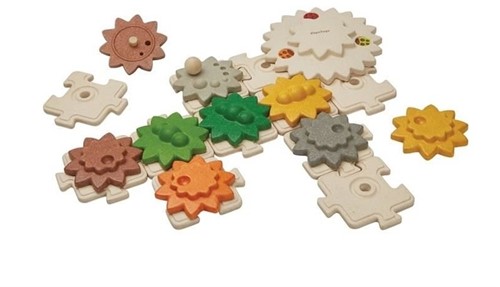 PlanToys Houten Speelgoed Tandwielen & Puzzels