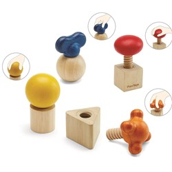 PlanToys Houten Speelgoed Bouten & Moeren