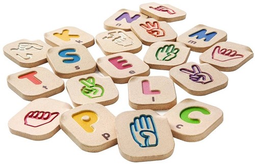 PlanToys Houten Speelgoed Handteken alfabet A-Z