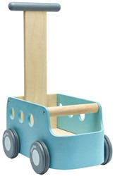 Plan Toys loopwagen blauw Orchard houten speelgoed peuter