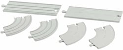 PlanToys Houten Speelgoed Rubber Weg- en Spooruitbreidingssporen - Set C