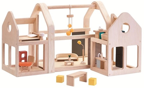 PlanToys Jouets en bois Maison de poupée Slide N Go