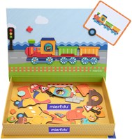Mieredu livre magnétique véhicules - jouet éducatif pour enfants