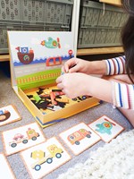Mieredu livre magnétique véhicules - jouet éducatif pour enfants-2