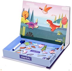 Mieredu livre magnétique monde des dinosaures jouet éducatif FSC papier