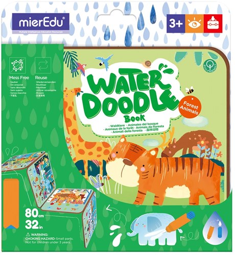 Mieredu livre de coloriage à l'eau animaux de la forêt - jouet créatif pour enfants-2