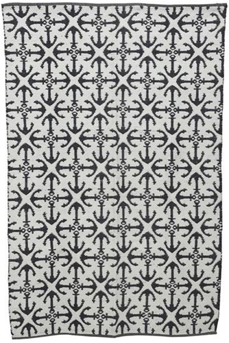 Decoris buitenvloerkleed anker motief 180x120 cm PVC tuin